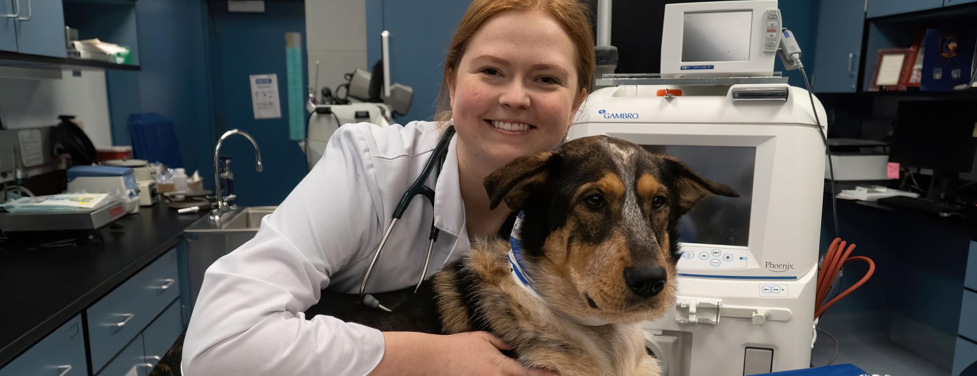 Dr. Sarah Michalak and dog