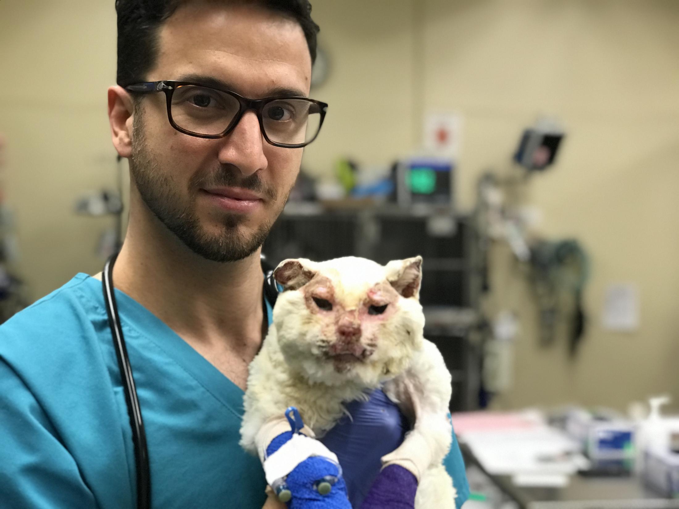 Dr. Rosati with one of his patients.