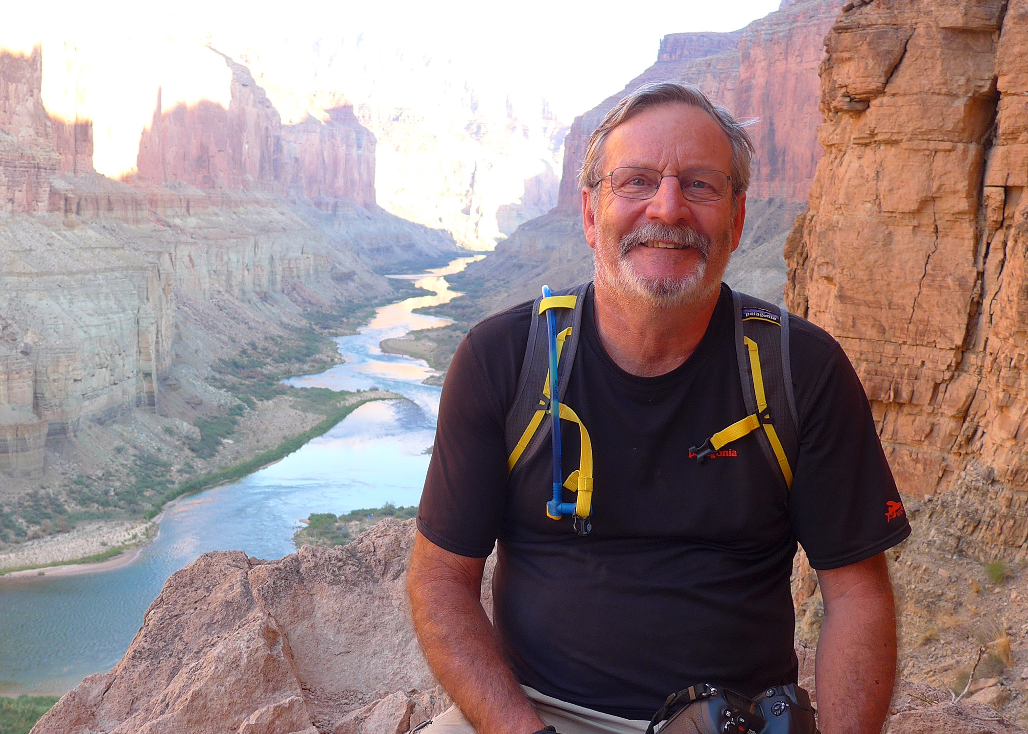 Dr. John Pascoe above the Grand Canyon