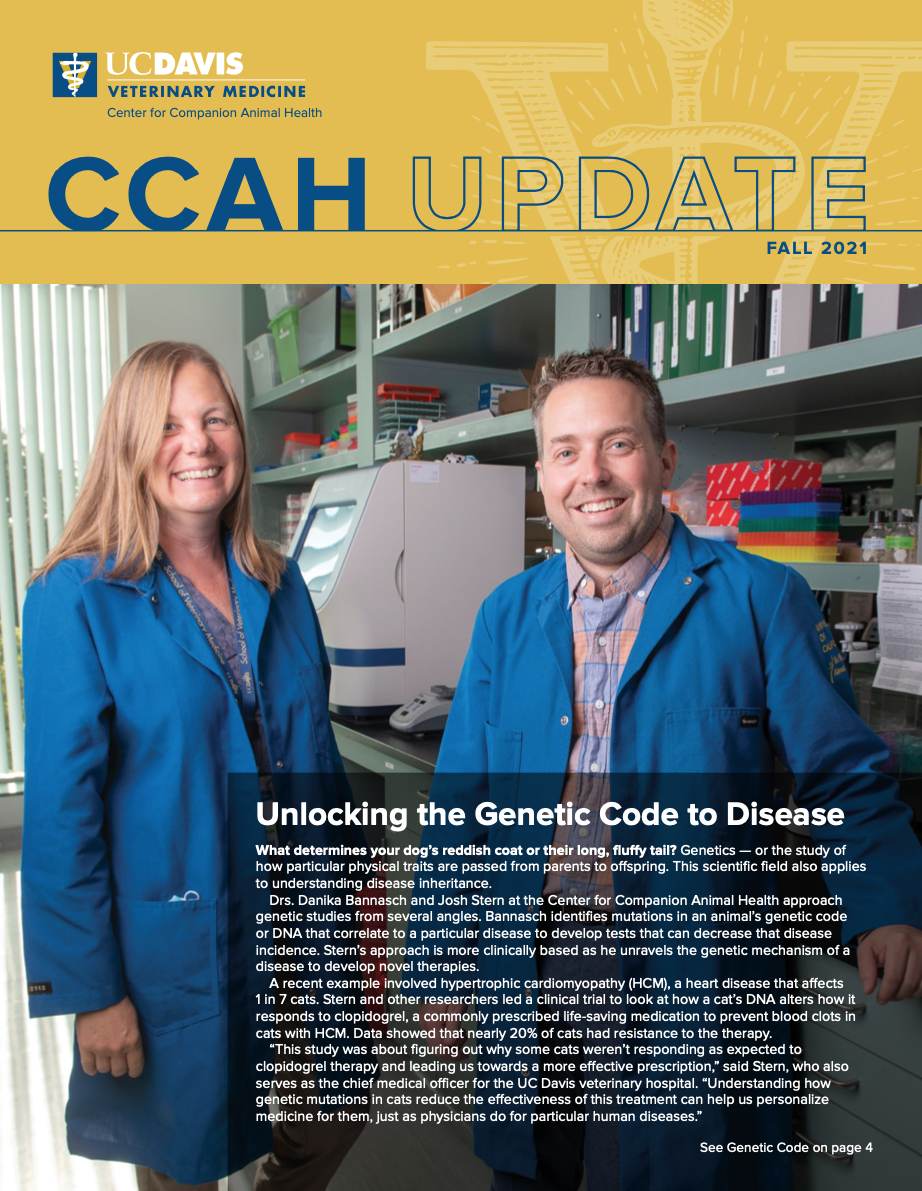 CCAH Update - Center for Companion Animal Health