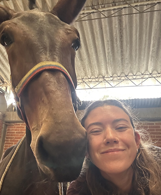 Hannah Morton with a horse.