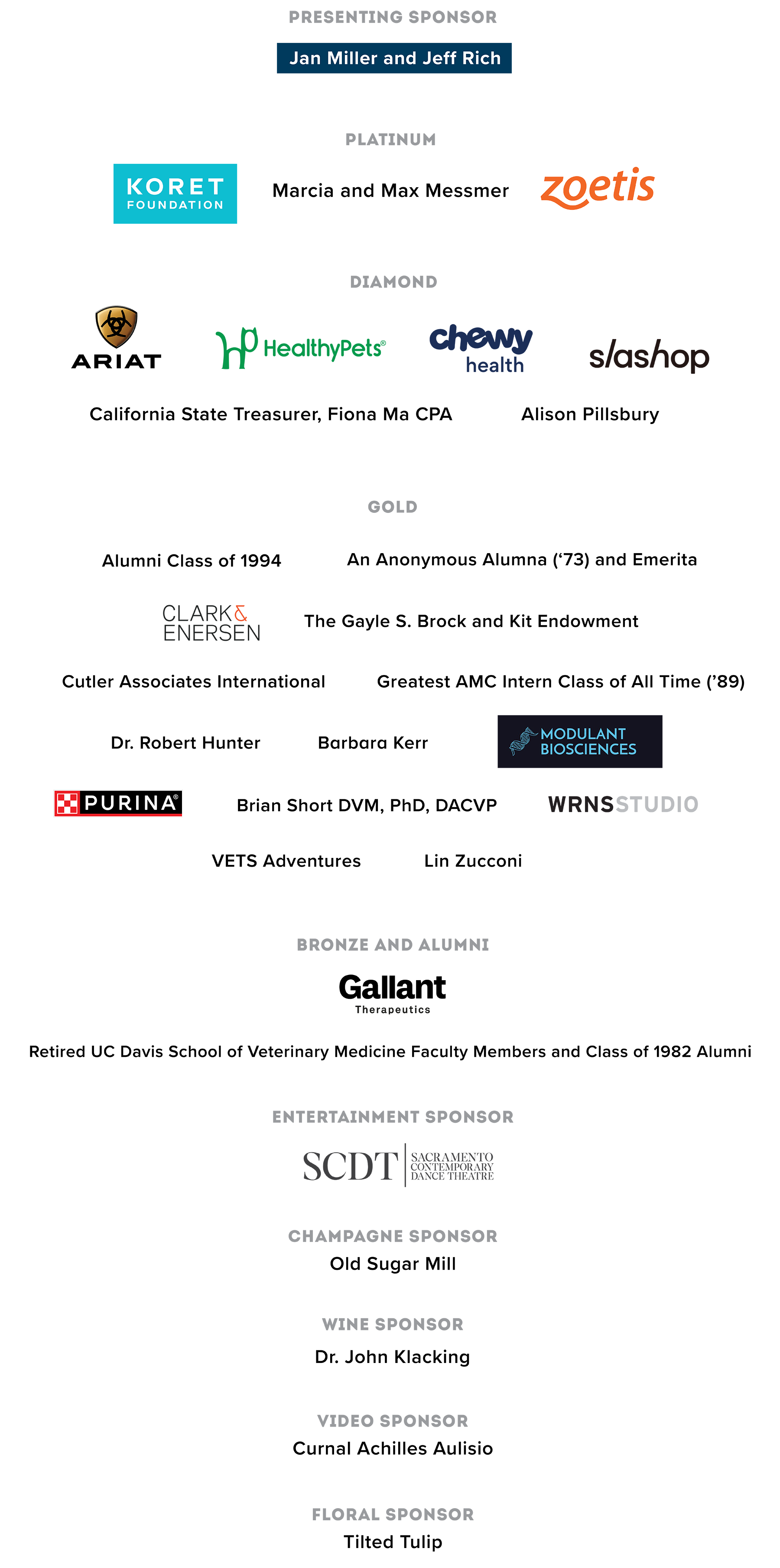 gala sponsors
