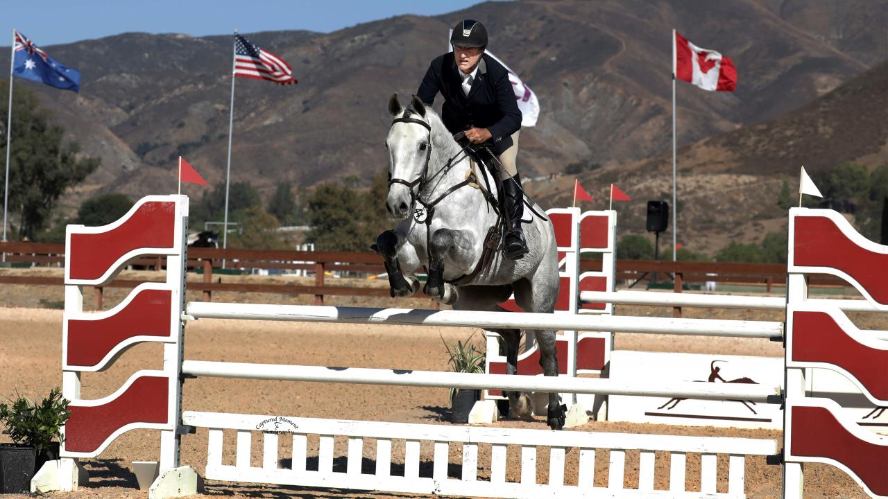 Fred in action at a three-day eventing competition.