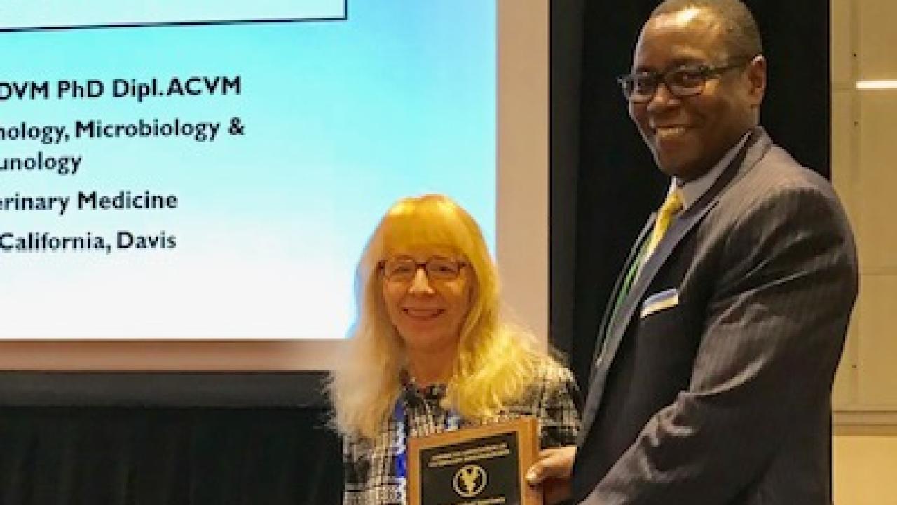 Dr. Laurel Gershwin receives lifetime achievement award. Dr. Laurel Gershwin