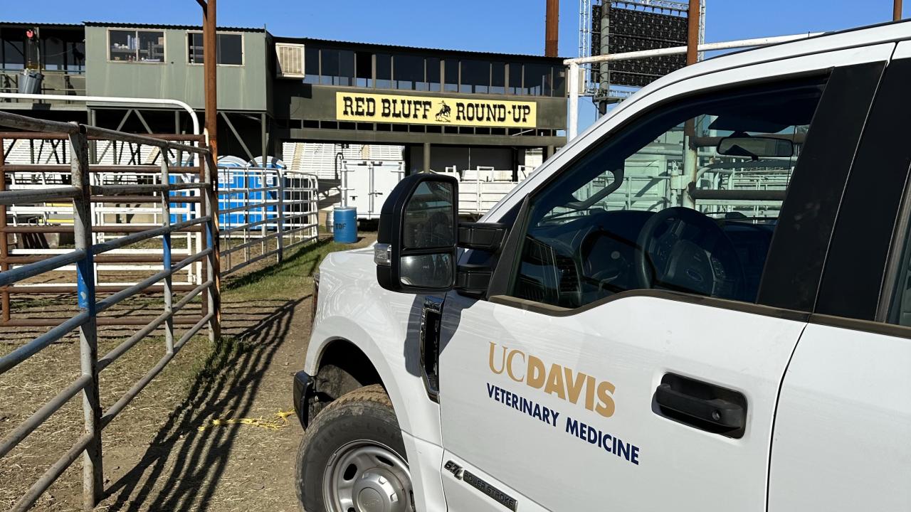 UC Davis veterinary medicine truck at Red Bluff Round-Up rodeo
