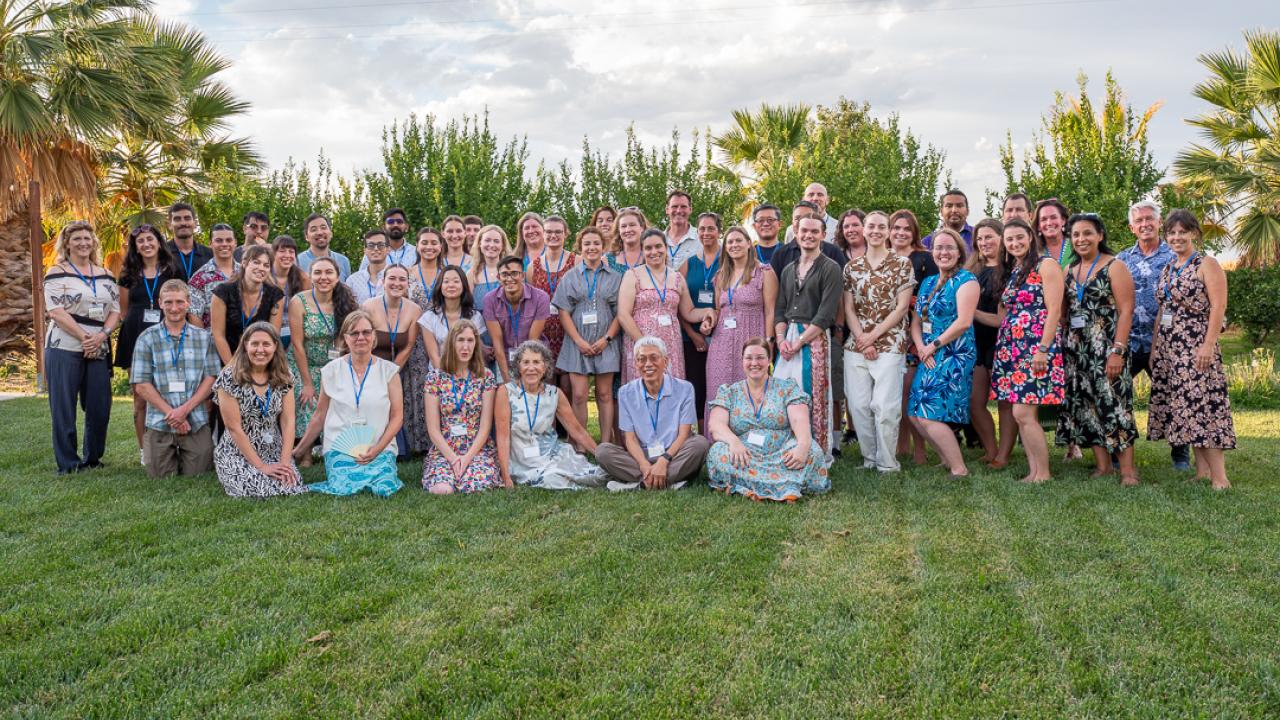 group photo of VSTP alumni on lawn