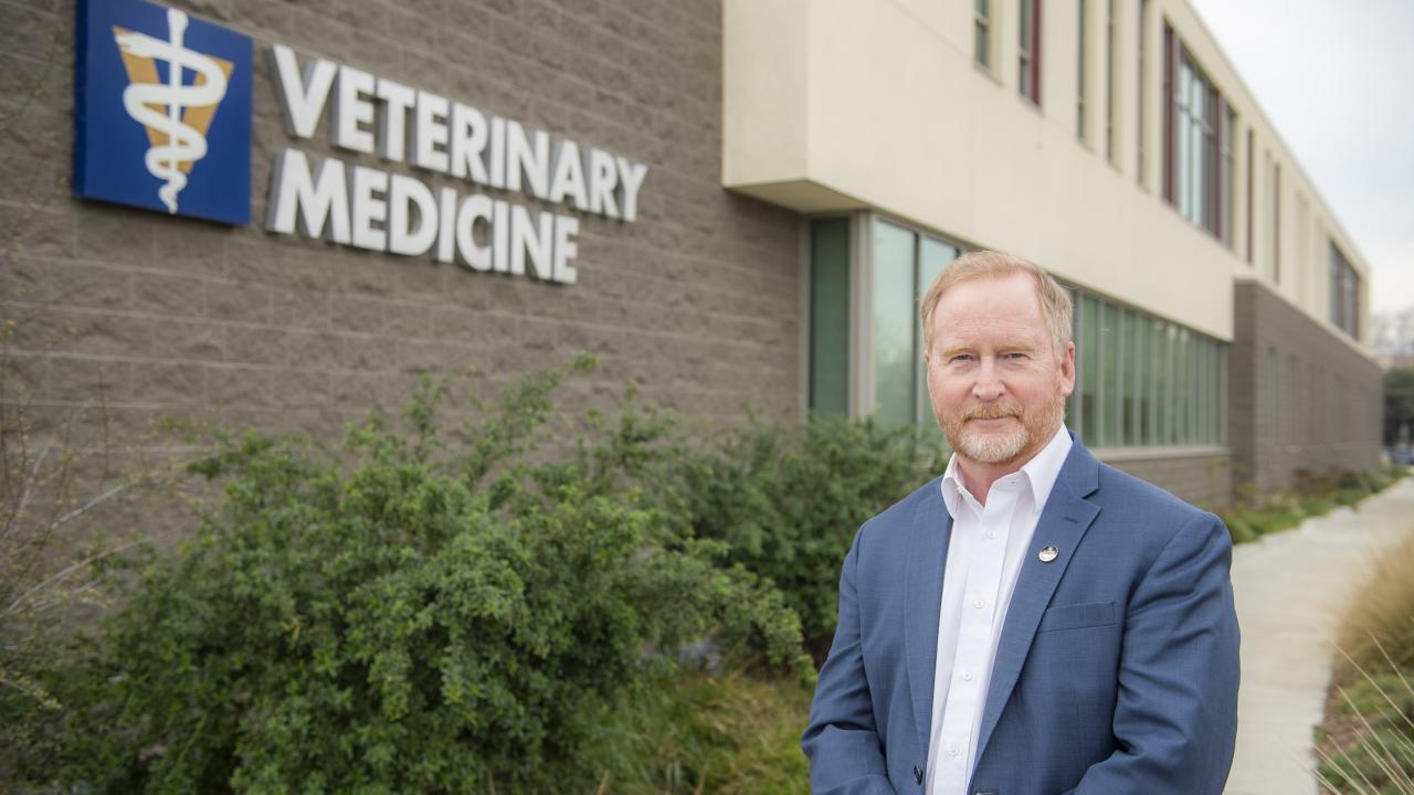 Dean Lairmore in front of VMA building