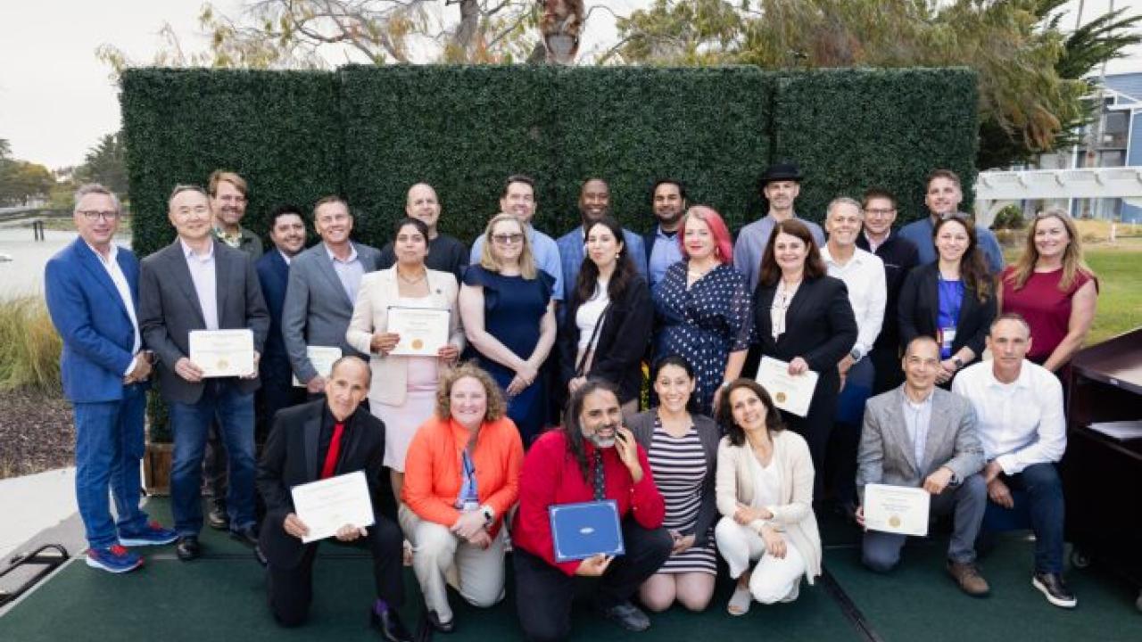 group photo of 2023 UC Tech Awards winners