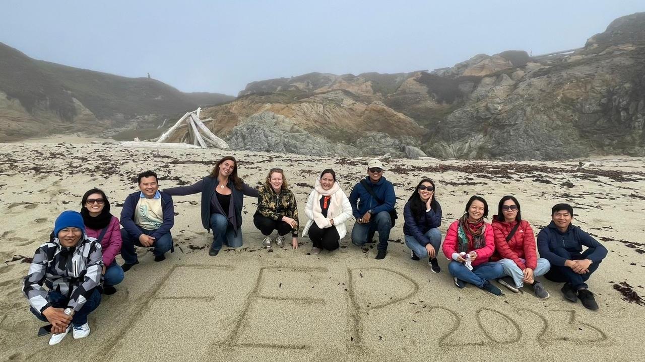 group of people on beach