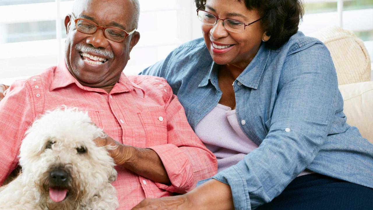 couple with pet