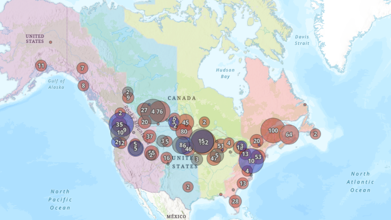 map showing spread of avian flu