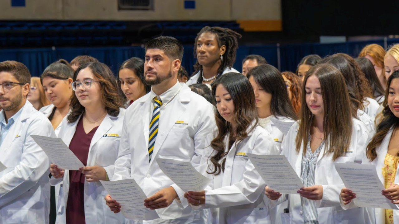 group of veterinary students