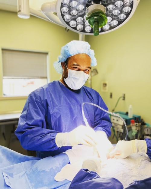 Dr. Gadson performing surgery