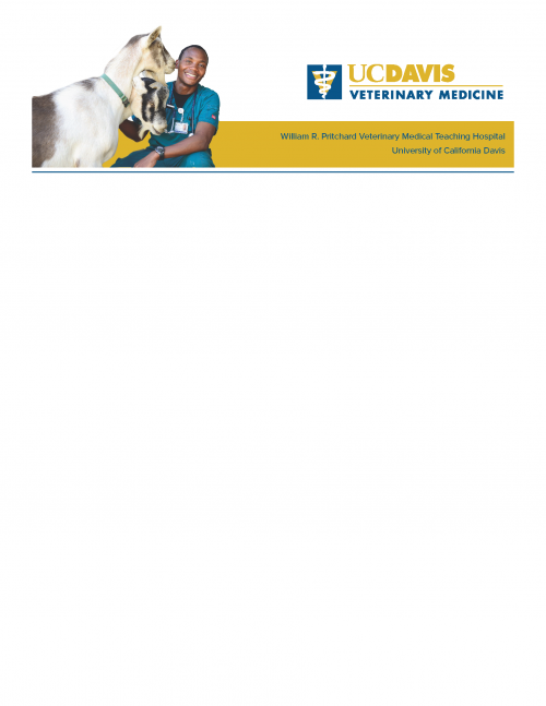 Sample UC Davis Veterinary Medicine letter template