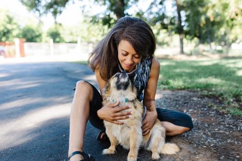 Dr. Karen Whala with dog 