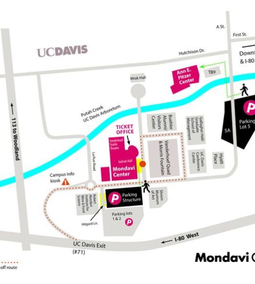 Mondavi Parking Map