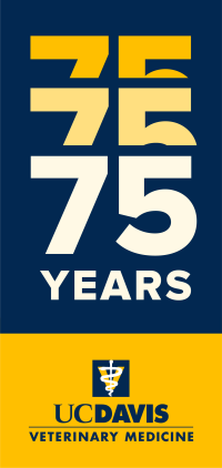 uc davis veterinary medicine 75 year anniversary logo