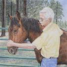 Portrait of Dr. Paul Miller, remembered for his dedicated care of horses