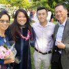 Dr. Sabrina Wu and family after commencement