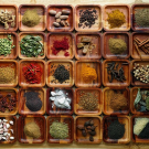 trays of spices