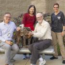 CCAH Director Michael Kent, Christine Lynch, William C. Tanner, and Koret Shelter Medicine Program Director Kate Hurley