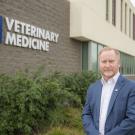 Dean Lairmore in front of VMA building