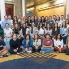 group photo of approximately 50 veterinarians