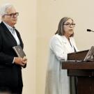 Valerie and Larry Casey accepting the El Blanco Award.