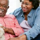 couple with pet