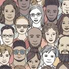 diverse faces in illustration