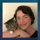 woman with cat