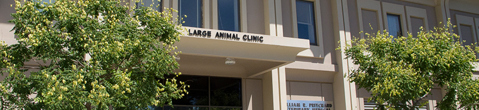 Front of the Large Animal Clinic building